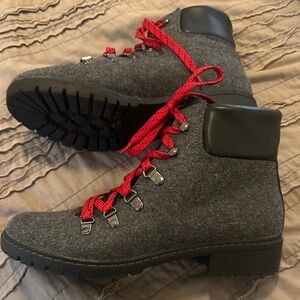 G.H. Bass & Co. Gray and Red Women's Boots